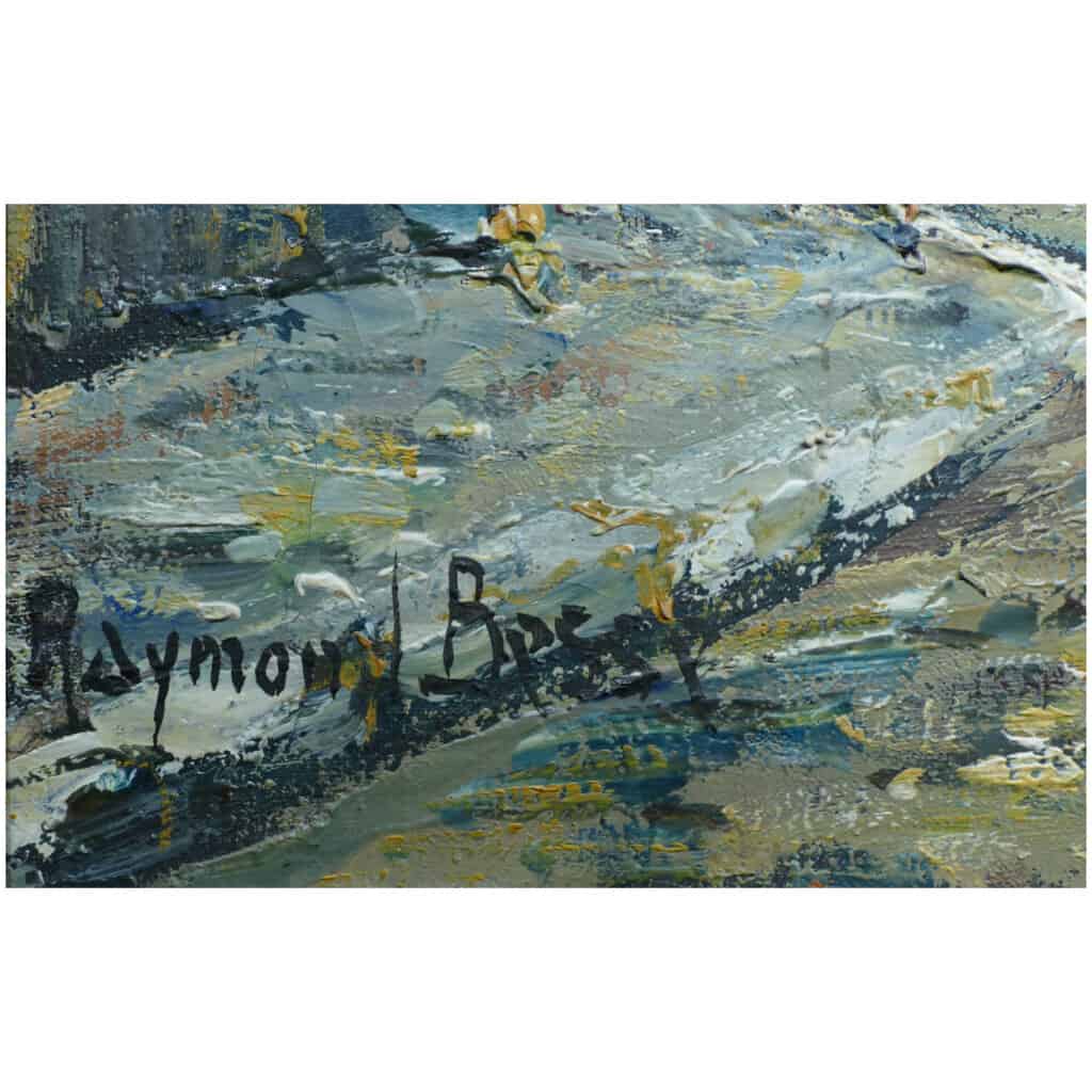 BESSE Raymond French Painting 20th Century Paris Montmartre La Place du Tertre Oil on canvas signed 5