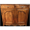 Low sideboard in molded walnut 19th century 19
