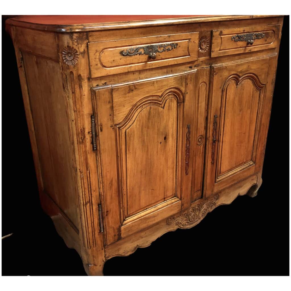 Low sideboard in molded walnut 19th century 7