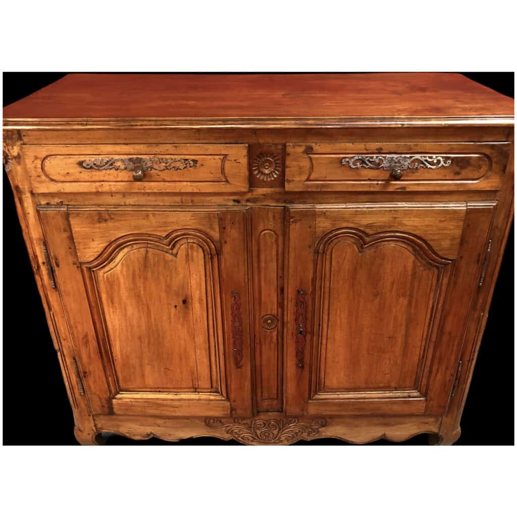 Low sideboard in molded walnut 19th century 5