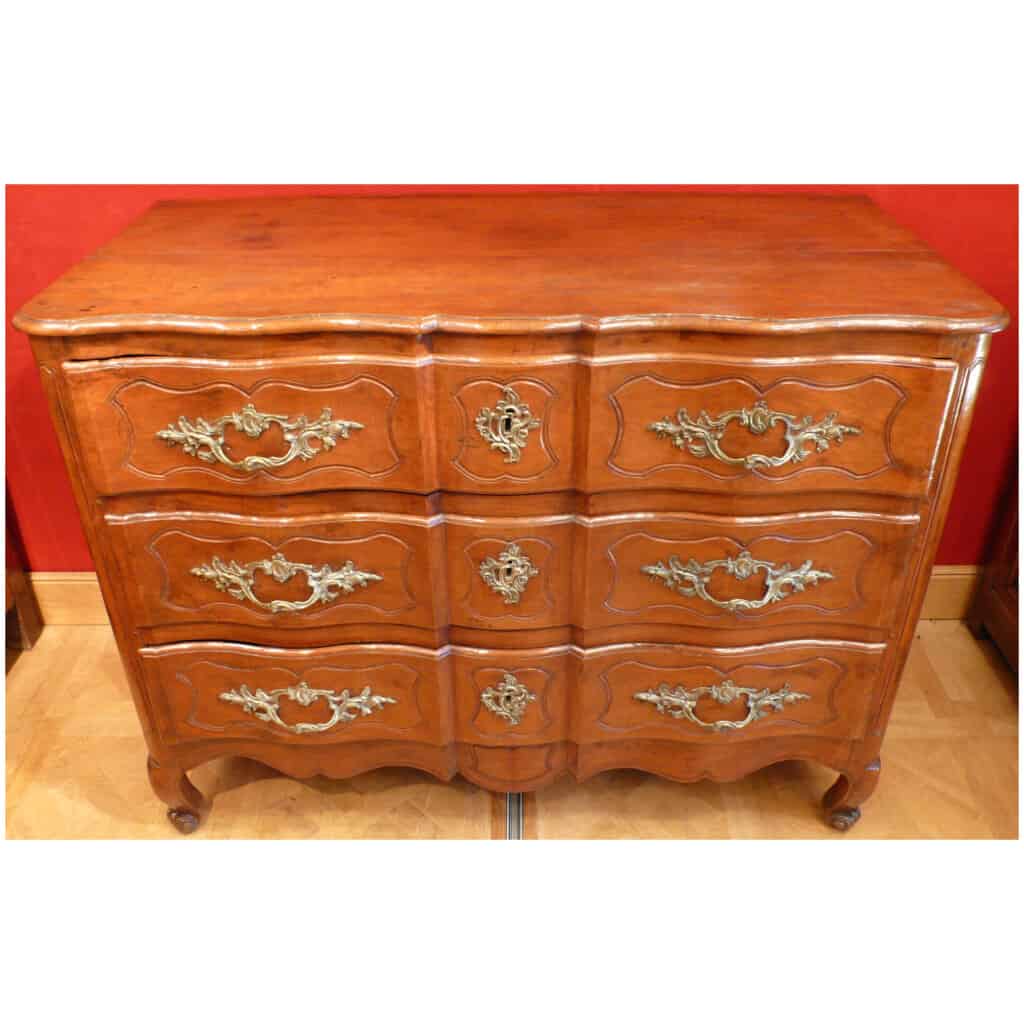 Commode Régionale Provençale Légèrement Arbalette Fin XVIIIème Siècle En Noyer 8