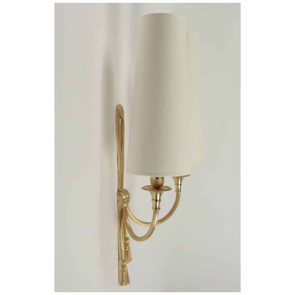 Large pair of Valenti wall lights in brass from the 1950s 6