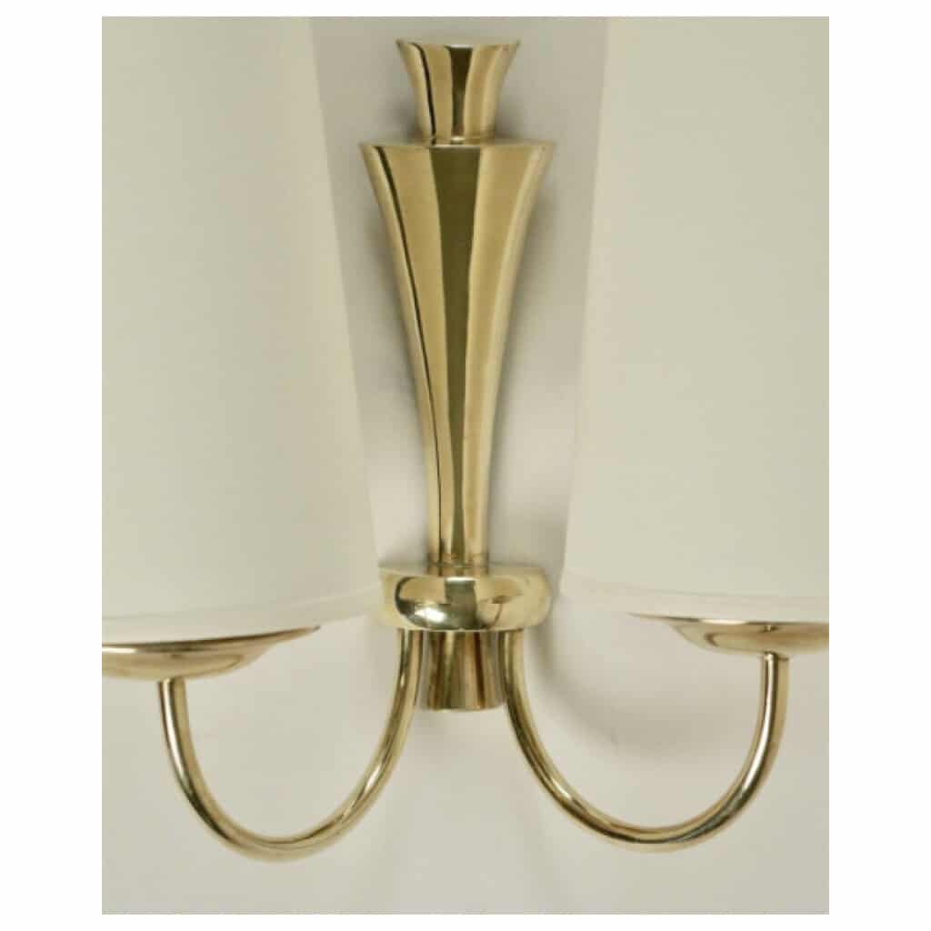 Pair of Wall Lamps Maison Arlus 1950 4