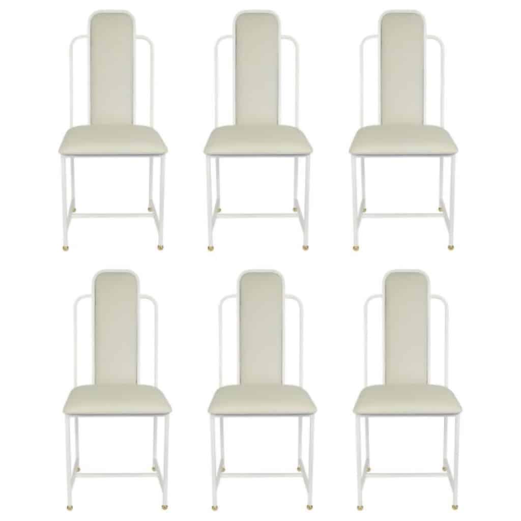 Series of 6 Maison Roche chairs 1970 3