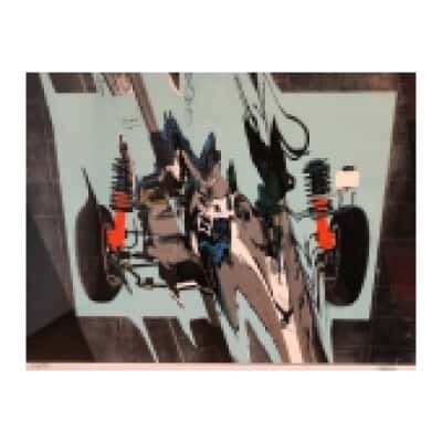 CESAR Déformation de Formule 1 Lithographie signée numéro 67 / 80