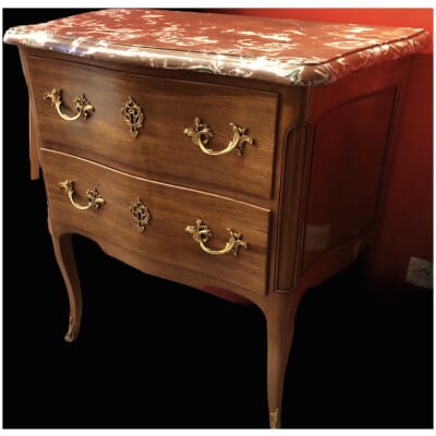 18th century mahogany small sauté-pan with two drawers