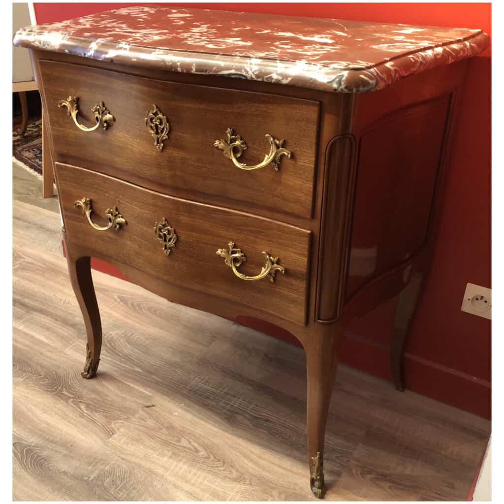 18th century mahogany small sauté-pan with two drawers 7