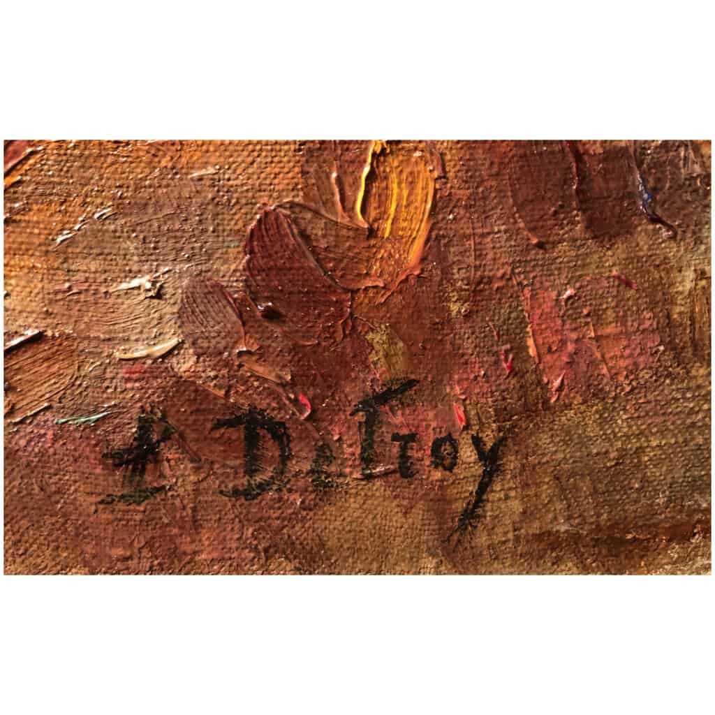 DETROY Léon Ecole Française Tableau Fauve début 20ème siècle Ecole de Crozant Huile sur toile signée Vue de France La vallée de la Creuse 5