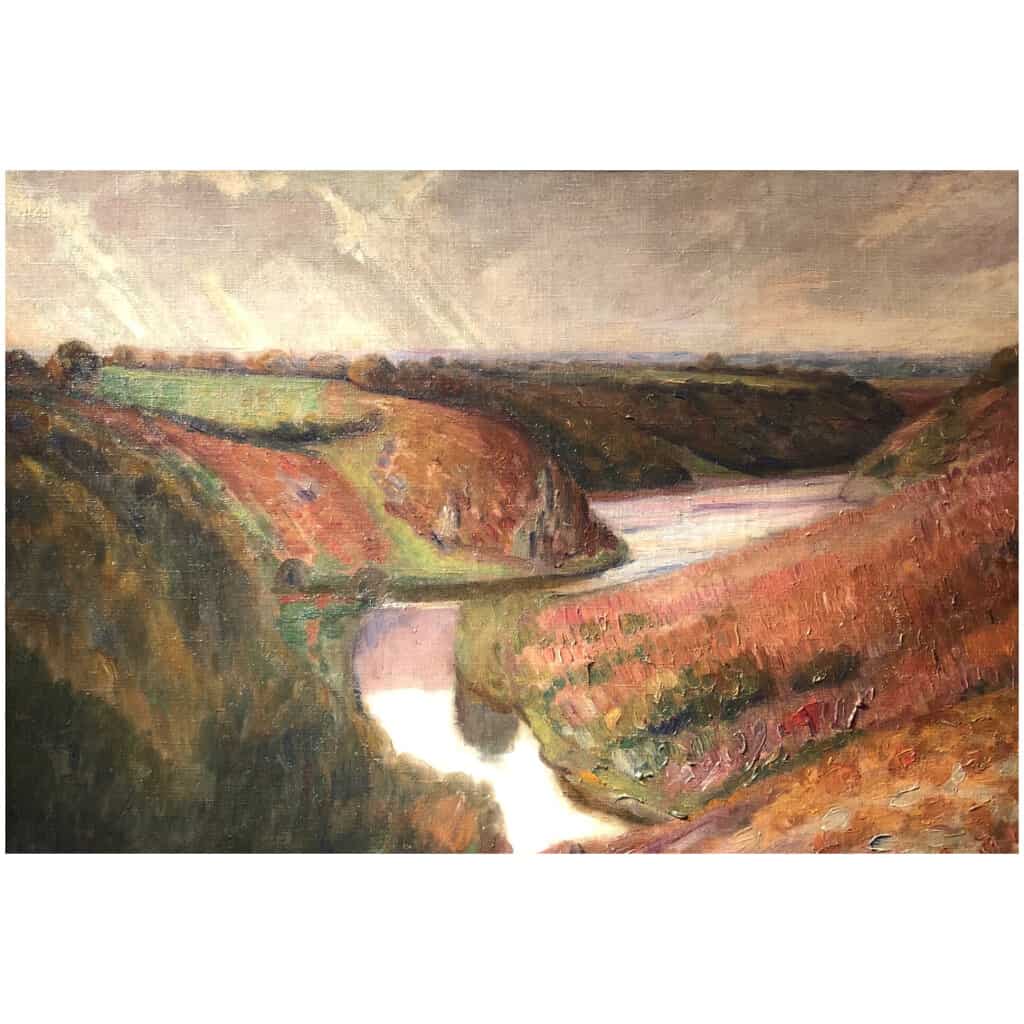 DETROY Léon French School Fauve painting early 20th century Crozant School Oil on canvas signed View of France The valley of the Creuse 8