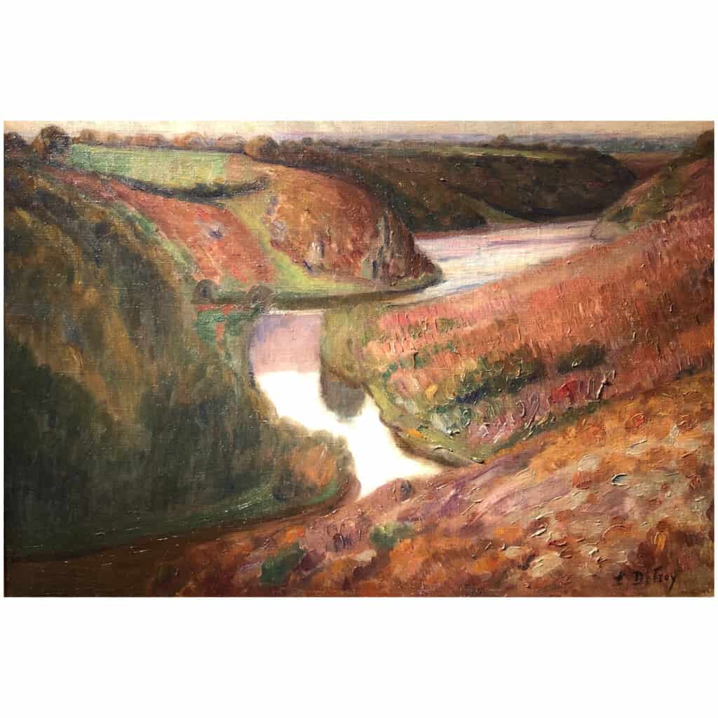 DETROY Léon French School Fauve painting early 20th century Crozant School Oil on canvas signed View of France The valley of the Creuse 7