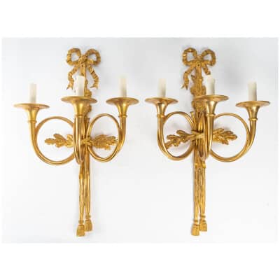 Pair of Louis style sconces XVI from the Napoleon III period (1848 - 1870).