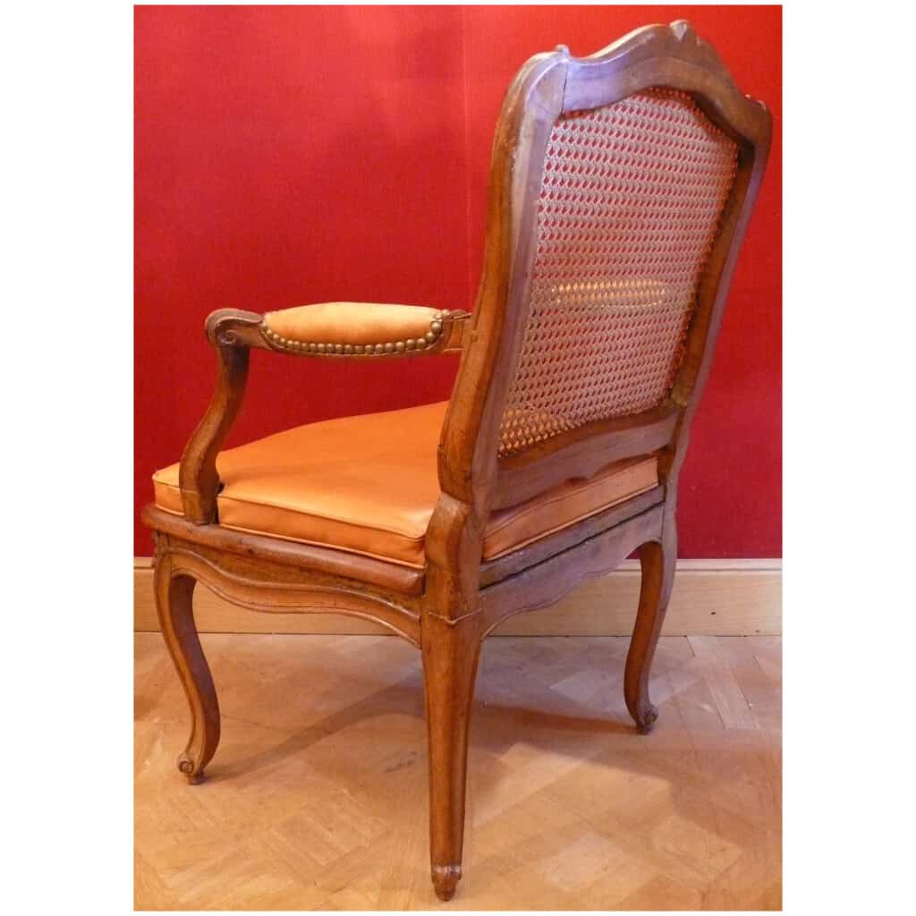 Pair of Regency armchairs in natural wood stamped Jean Avisse 10