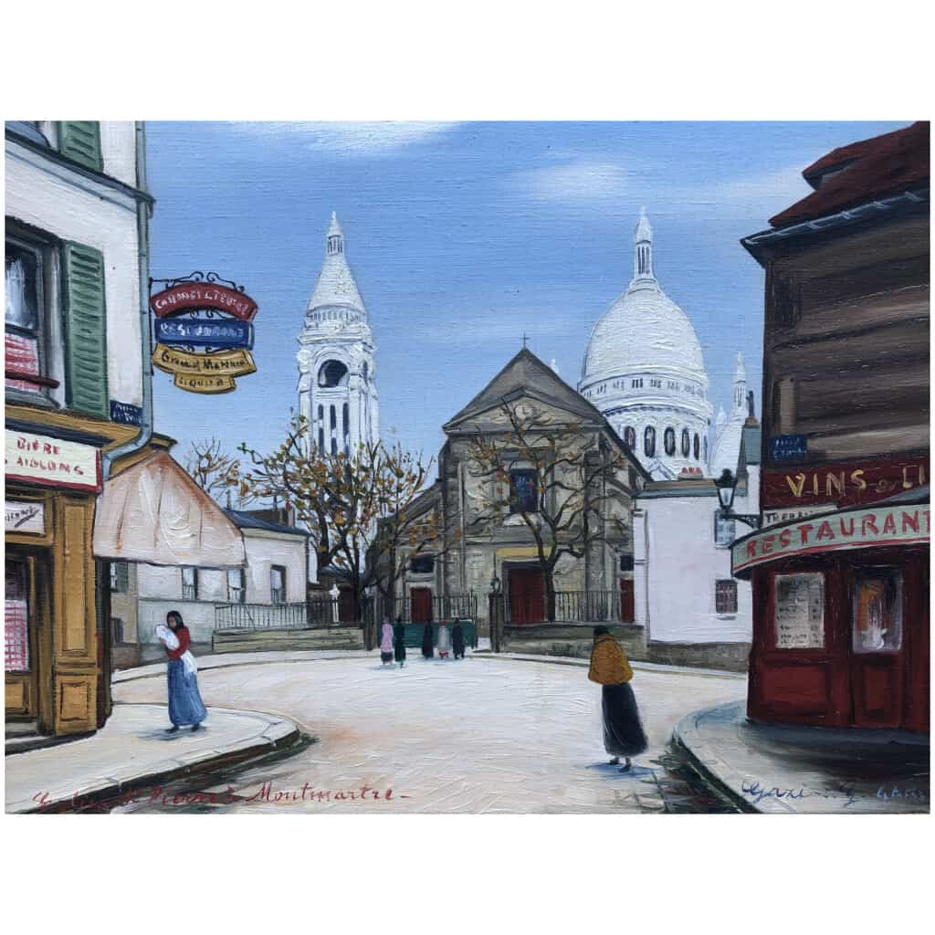 GAZI Le Tatar Montmartre Oil on canvas signed and located 4