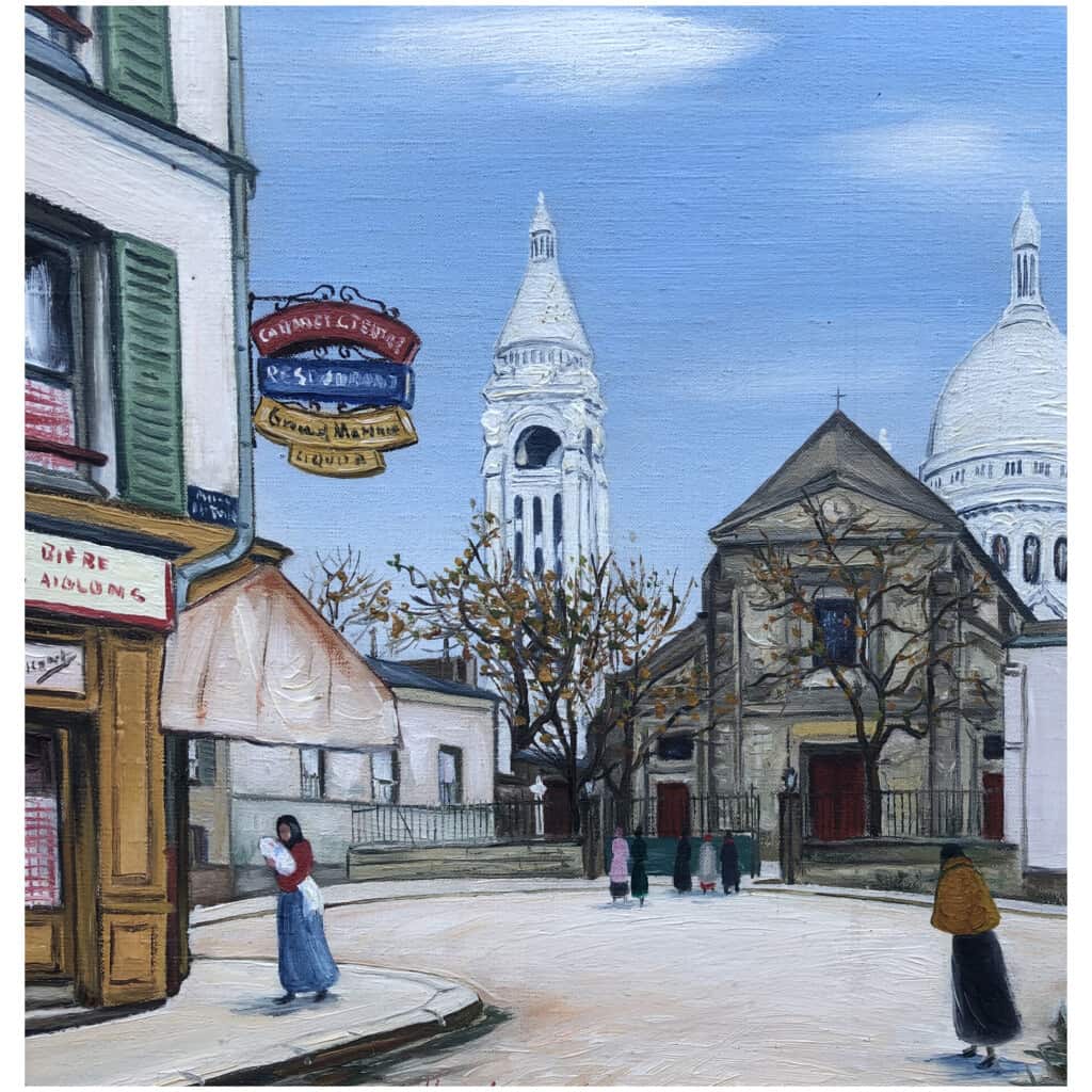 GAZI Le Tatar Montmartre Oil on canvas signed and located 6