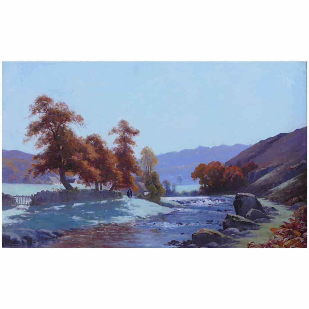 HALLE Charles Landscape painting 20th century Crozant School Landscape of La Creuse Oil on canvas signed 6