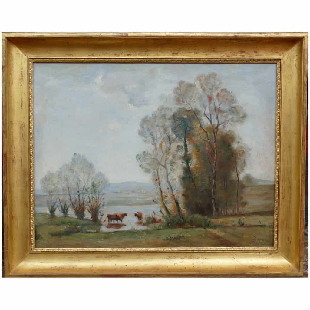 JAPY Louis Aimé 19th Century Painting Barbizon School Oil On Canvas Signed 3