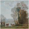 JAPY Louis Aimé 19th Century Painting Barbizon School Oil On Canvas Signed 12