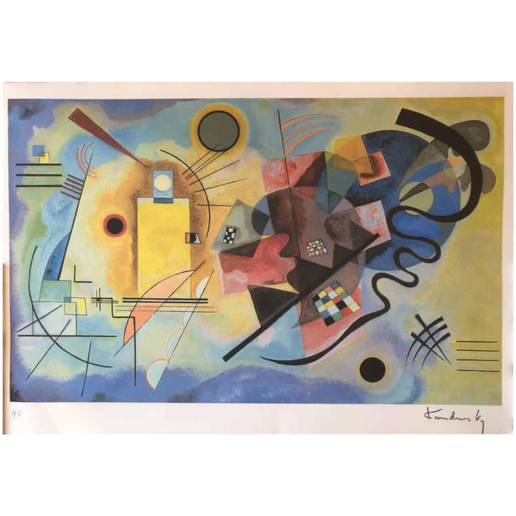 KANDINSKY Vassily « Amarillo Rojo-Azul » Giclée sur velin d’arches 3