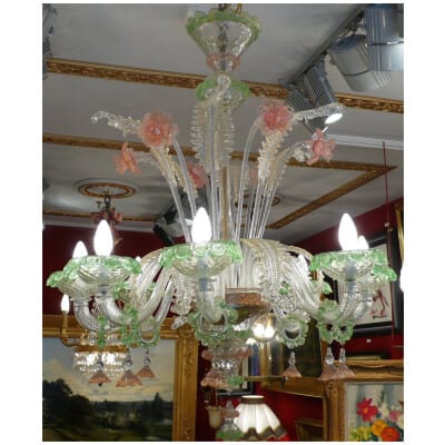 Murano Chandelier Old Venice 20th Century 8 Lights