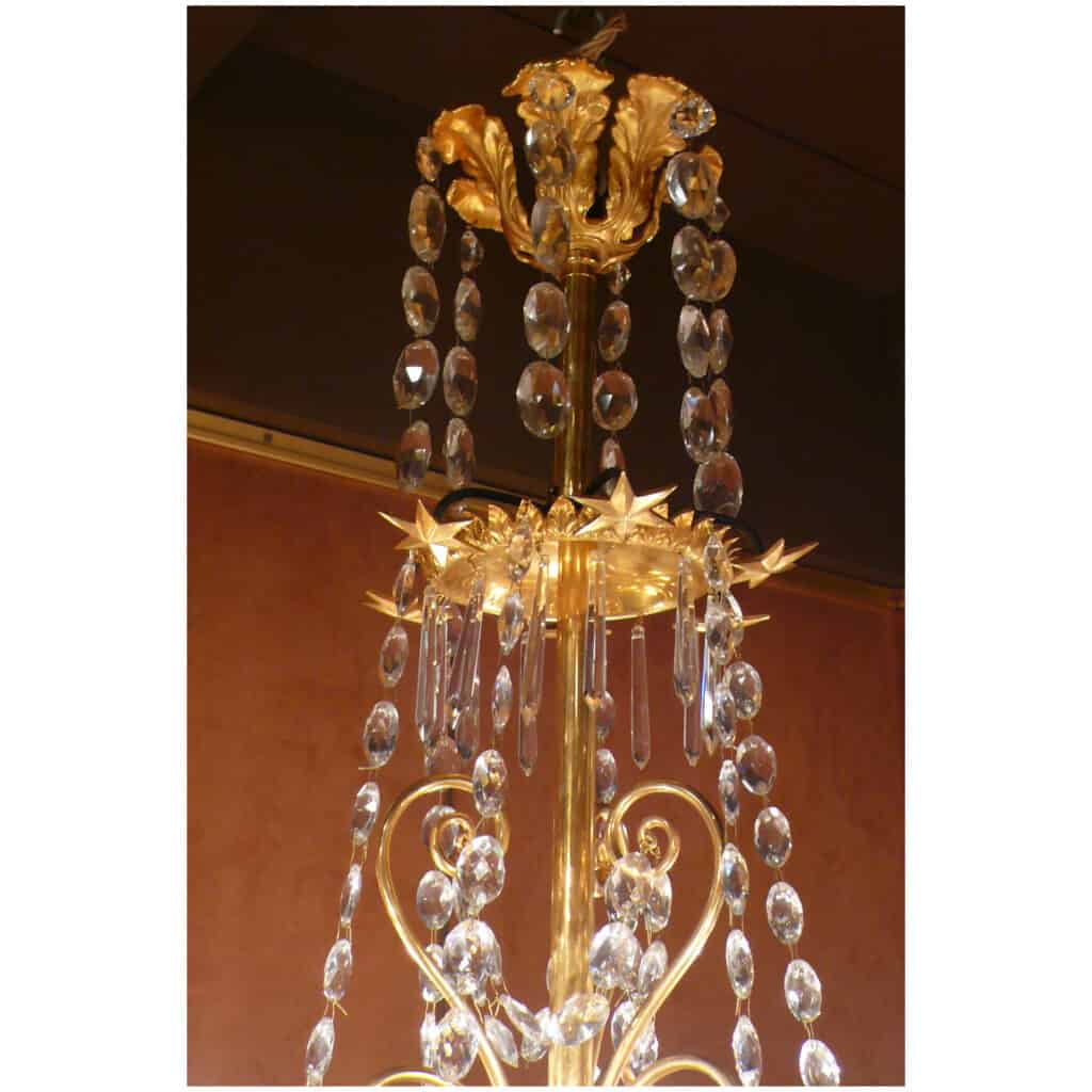 Chandelier In Gilt Bronze And Patinated Bronze With Six Arms Of Light 5