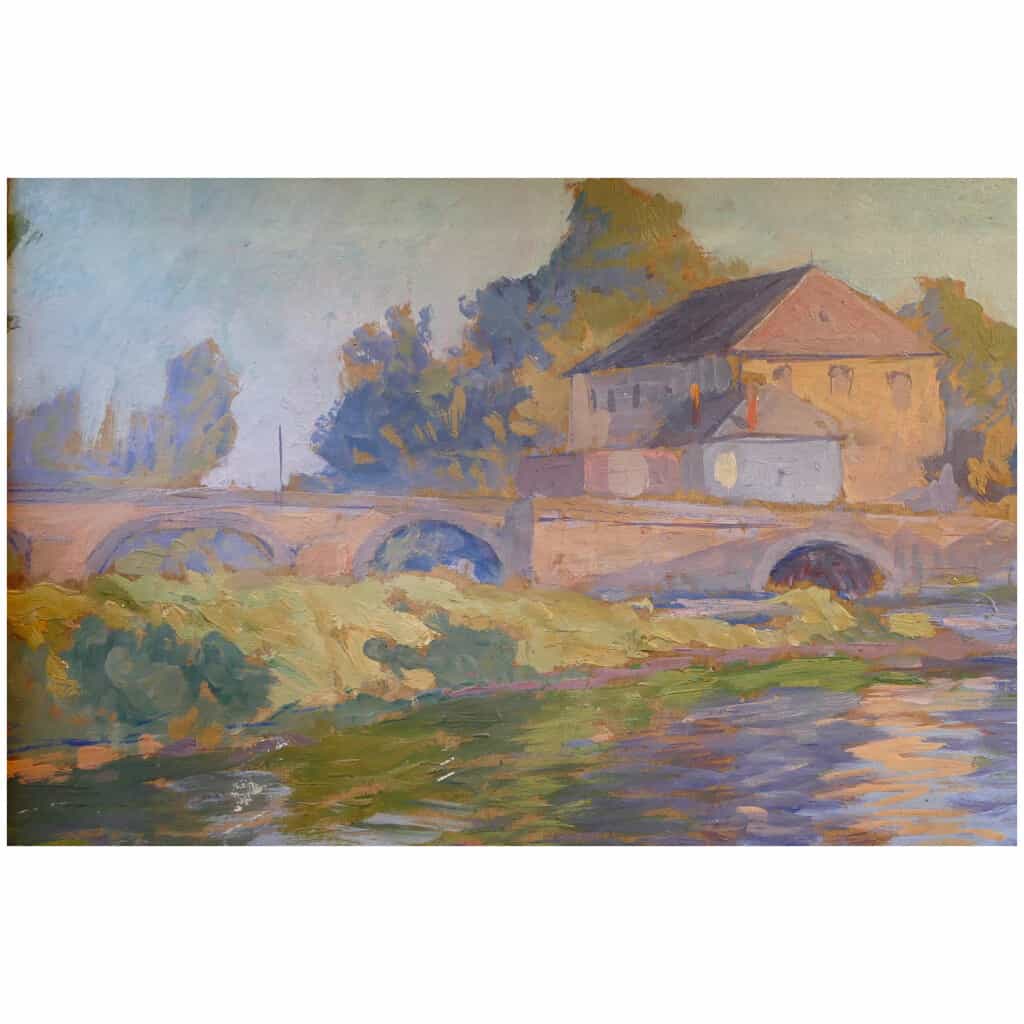 Madeline Paul French Painting Early 20th Century Crozant School Pont Sur La Creuse Oil Signed 7