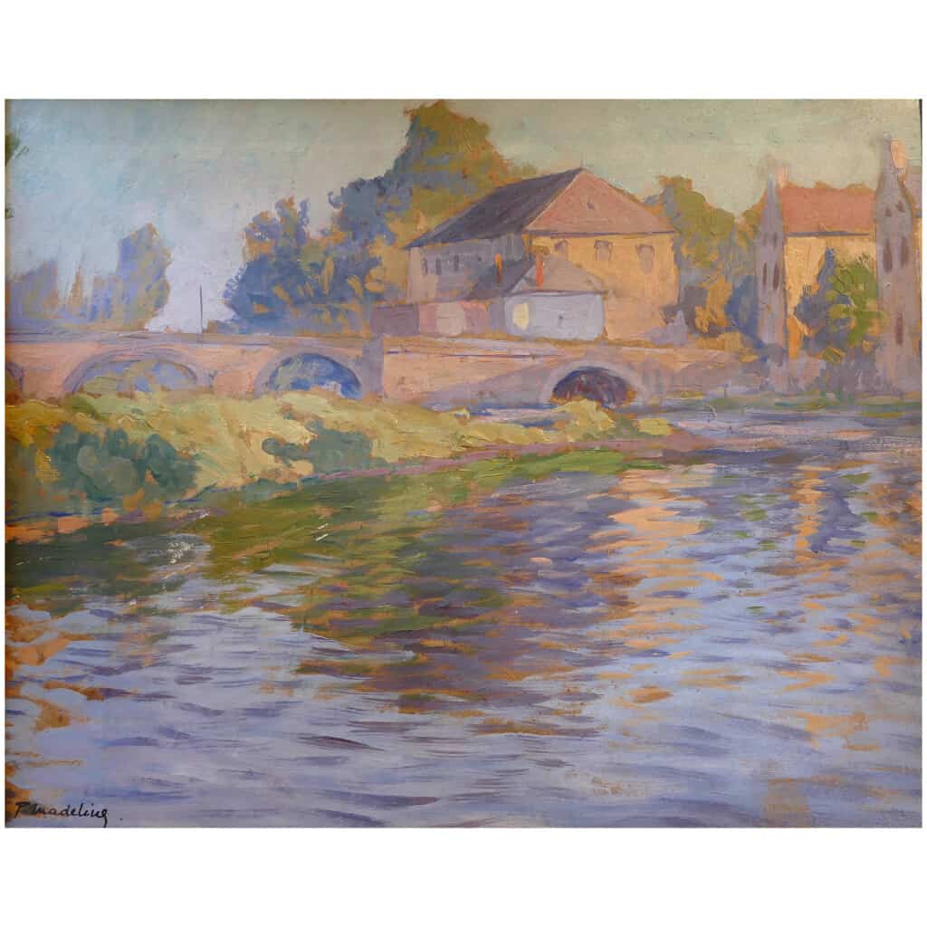 Madeline Paul French Painting Early 20th Century Crozant School Pont Sur La Creuse Oil Signed 6
