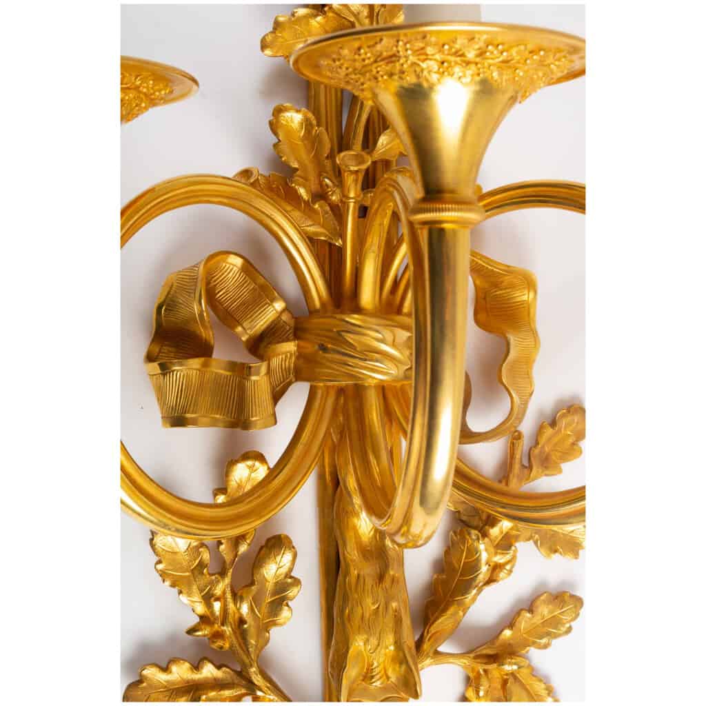 Suite of four important Louis style sconces XVI. 5