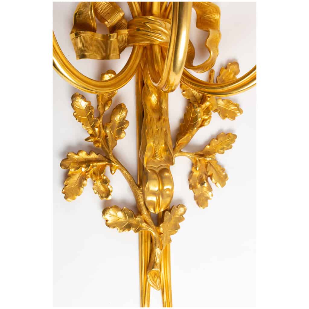 Suite of four important Louis style sconces XVI. 7