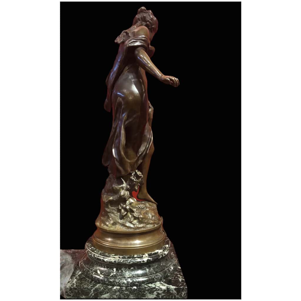 Moreau Mathurin Bronze Signed Old Original 19th Century "La Reconnaissance" 5