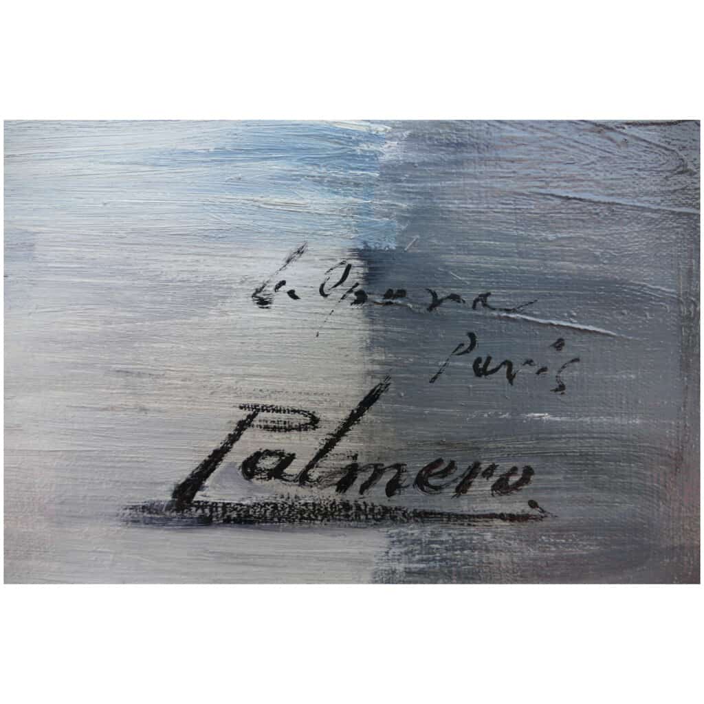 Alfredo PALMERO DE GREGORIO Painting 20th century Paris Place de l'Opéra animated Oil on canvas signed 11