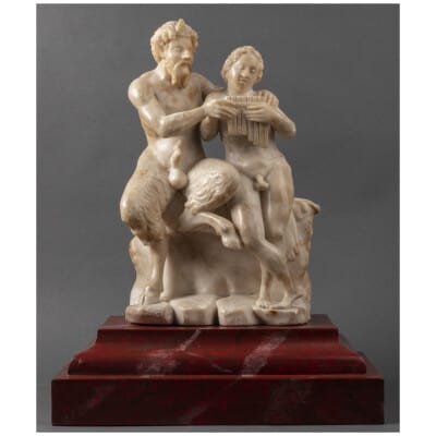 Pan et Daphnis – Groupe en albâtre 16e siècle
