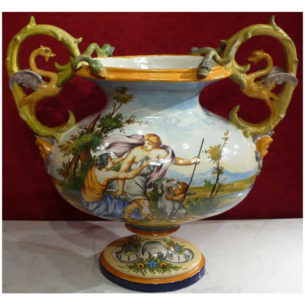 Large Vase Old Italian Renaissance Nivernais Style Period Late 19th Century 4