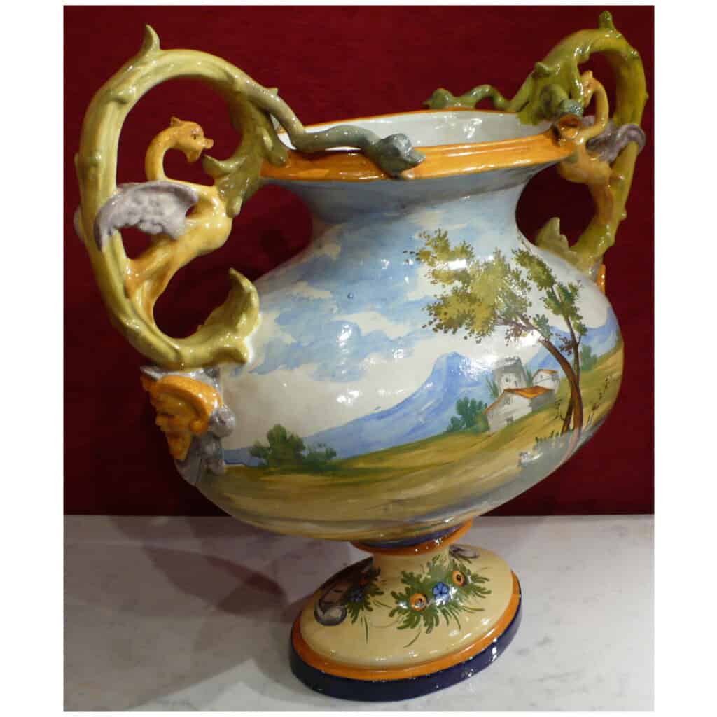 Grand Vase Ancien Italien Renaissance Style Nivernais Epoque Fin 19ème Siècle 10