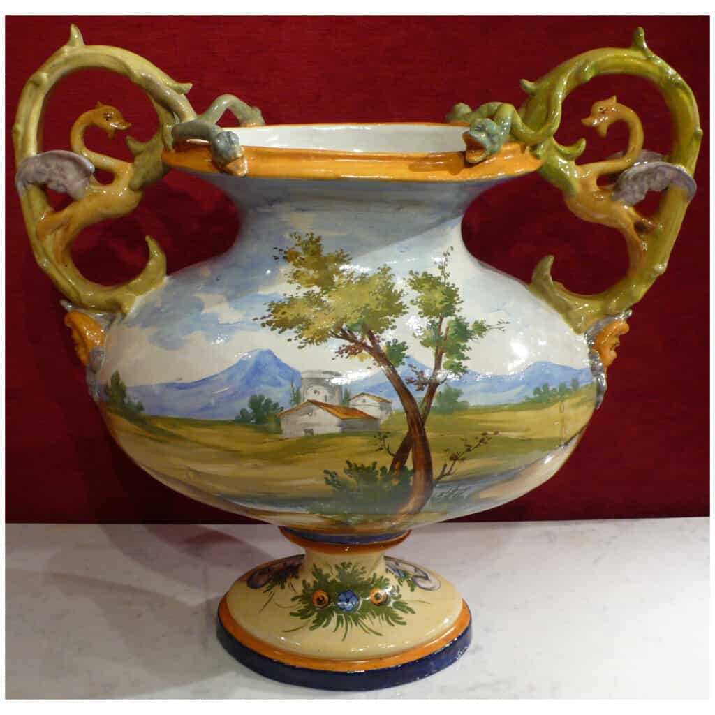 Grand Vase Ancien Italien Renaissance Style Nivernais Epoque Fin 19ème Siècle 9