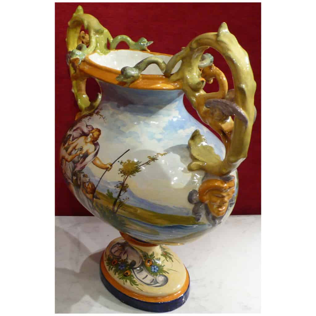 Large Vase Old Italian Renaissance Nivernais Style Period Late 19th Century 7