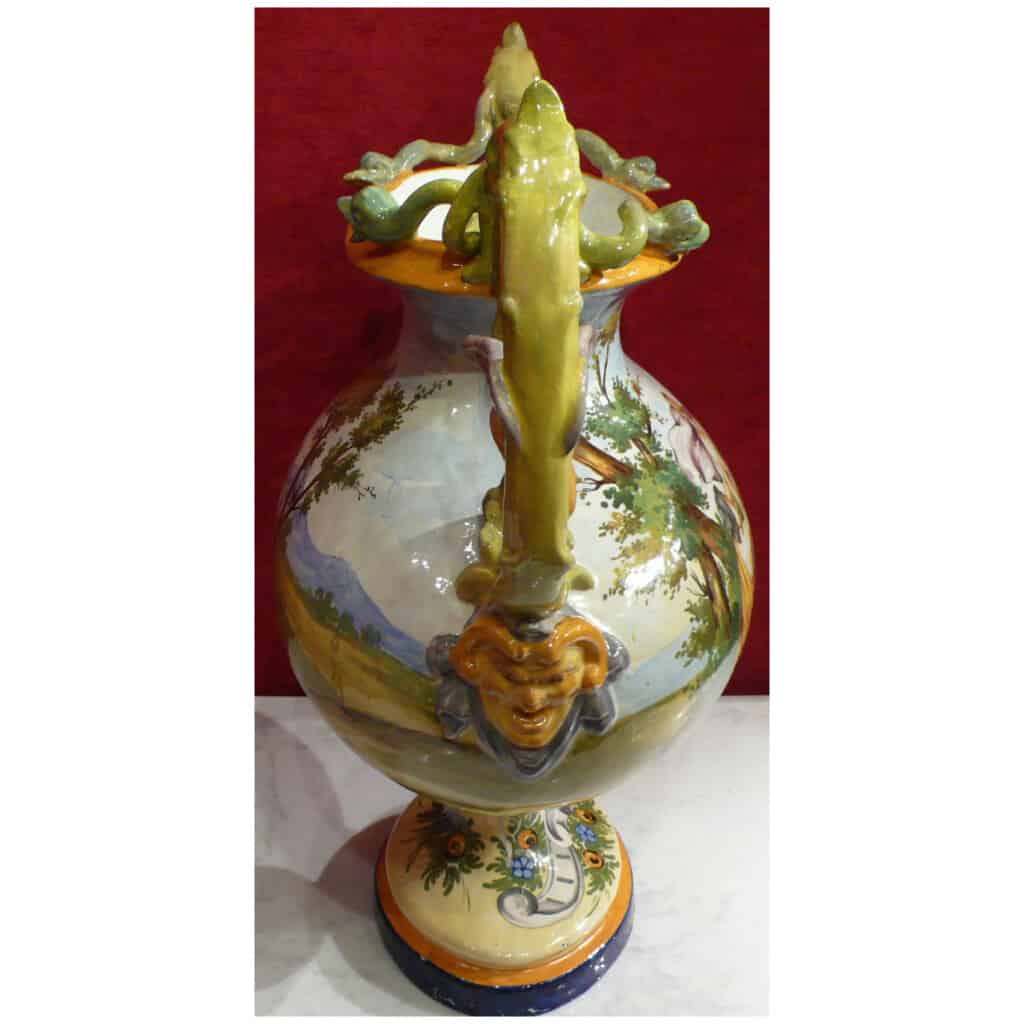 Grand Vase Ancien Italien Renaissance Style Nivernais Epoque Fin 19ème Siècle 12