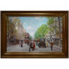 Leon ZEYTLINE Russian School 20th century View of Paris Tramway, horse-drawn carriages and cars on the Boulevard de Strasbourg Oil on canvas signed 15