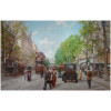 Leon ZEYTLINE Russian School 20th century View of Paris Tramway, horse-drawn carriages and cars on the Boulevard de Strasbourg Oil on canvas signed 17