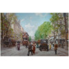 Leon ZEYTLINE Russian School 20th century View of Paris Tramway, horse-drawn carriages and cars on the Boulevard de Strasbourg Oil on canvas signed 24