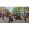 Leon ZEYTLINE Russian School 20th century View of Paris Tramway, horse-drawn carriages and cars on the Boulevard de Strasbourg Oil on canvas signed 19