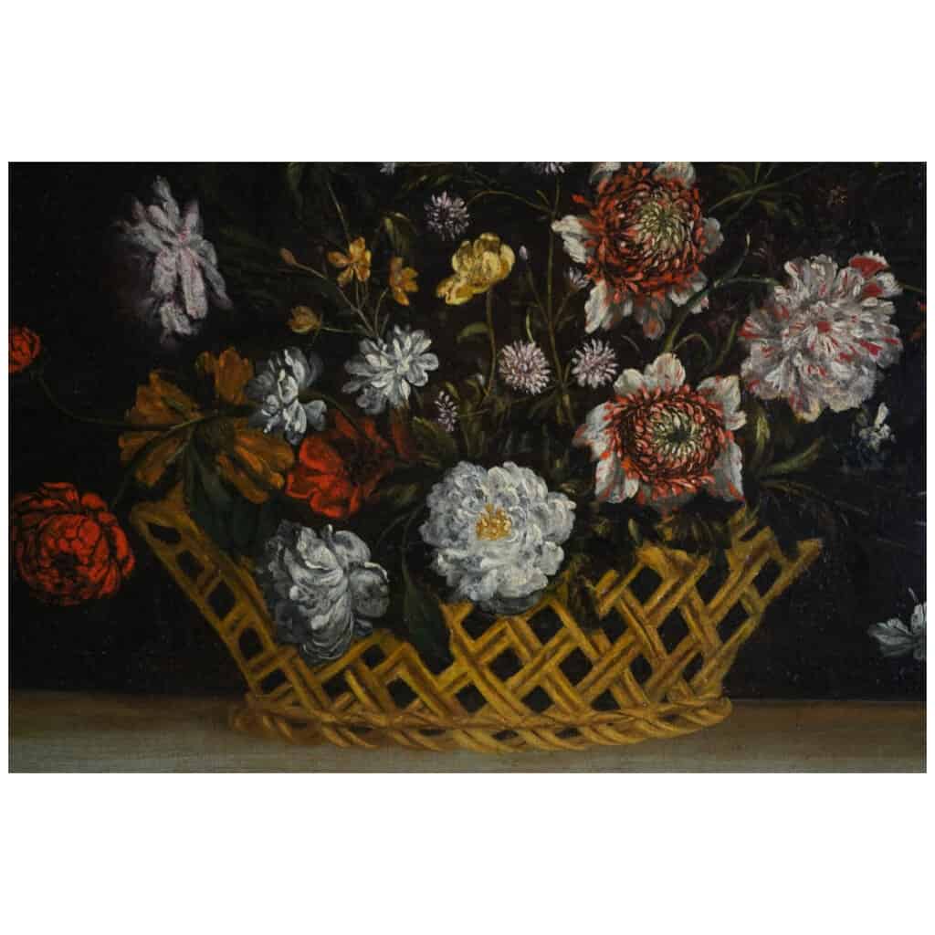 Basket of flowers on an entablature. 5