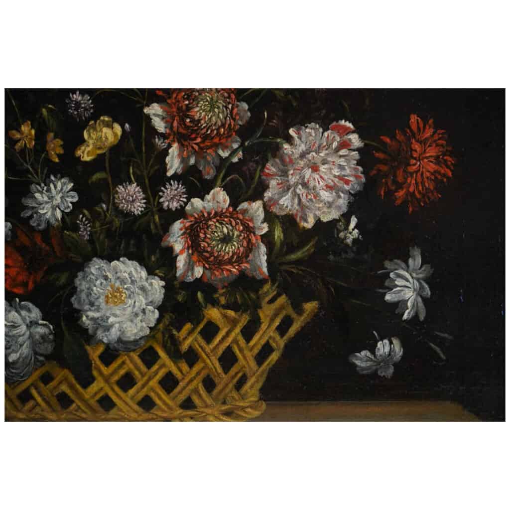 Basket of flowers on an entablature. 6