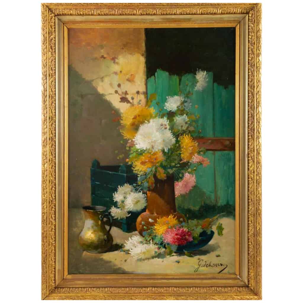 Emile Godchaux (1860 – 1938): Bouquet de chrysanthèmes. 3