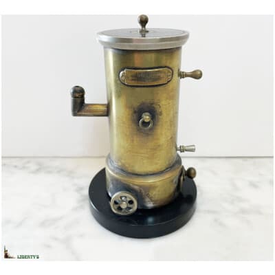 Pyrogen brass “Steam Engine”, top. 13 cm, Slim XIXe 3