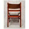 Suite De 4 Chaises Brutalistes – Orme & Cuir – Ca 1960 25