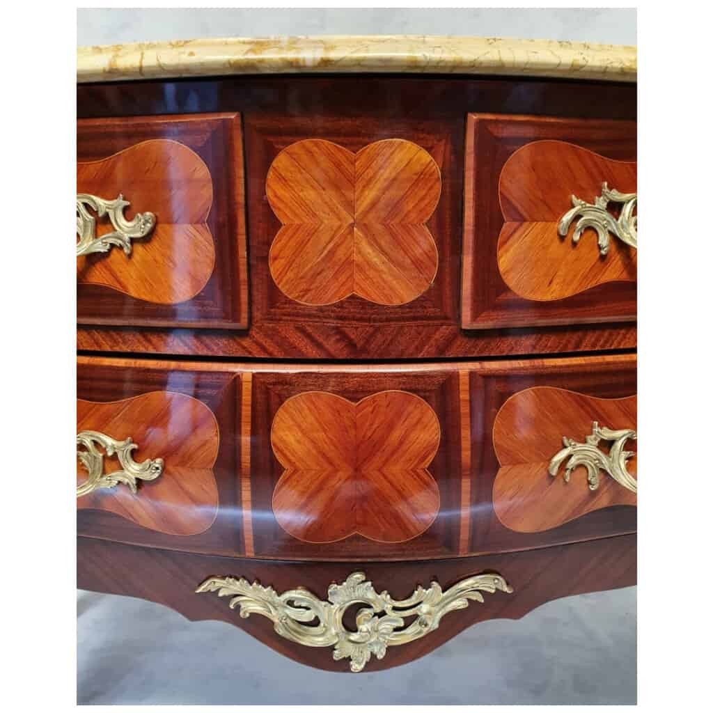 Louis XV Style Commode - Rosewood & Rosewood - 19th 9