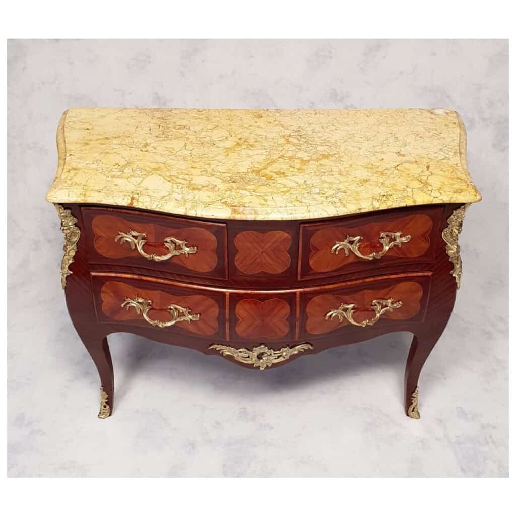 Louis XV Style Commode - Rosewood & Rosewood - 19th 6