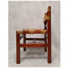 Suite De 4 Chaises Brutalistes – Orme & Cuir – Ca 1960 21