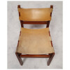 Suite De 4 Chaises Brutalistes – Orme & Cuir – Ca 1960 23