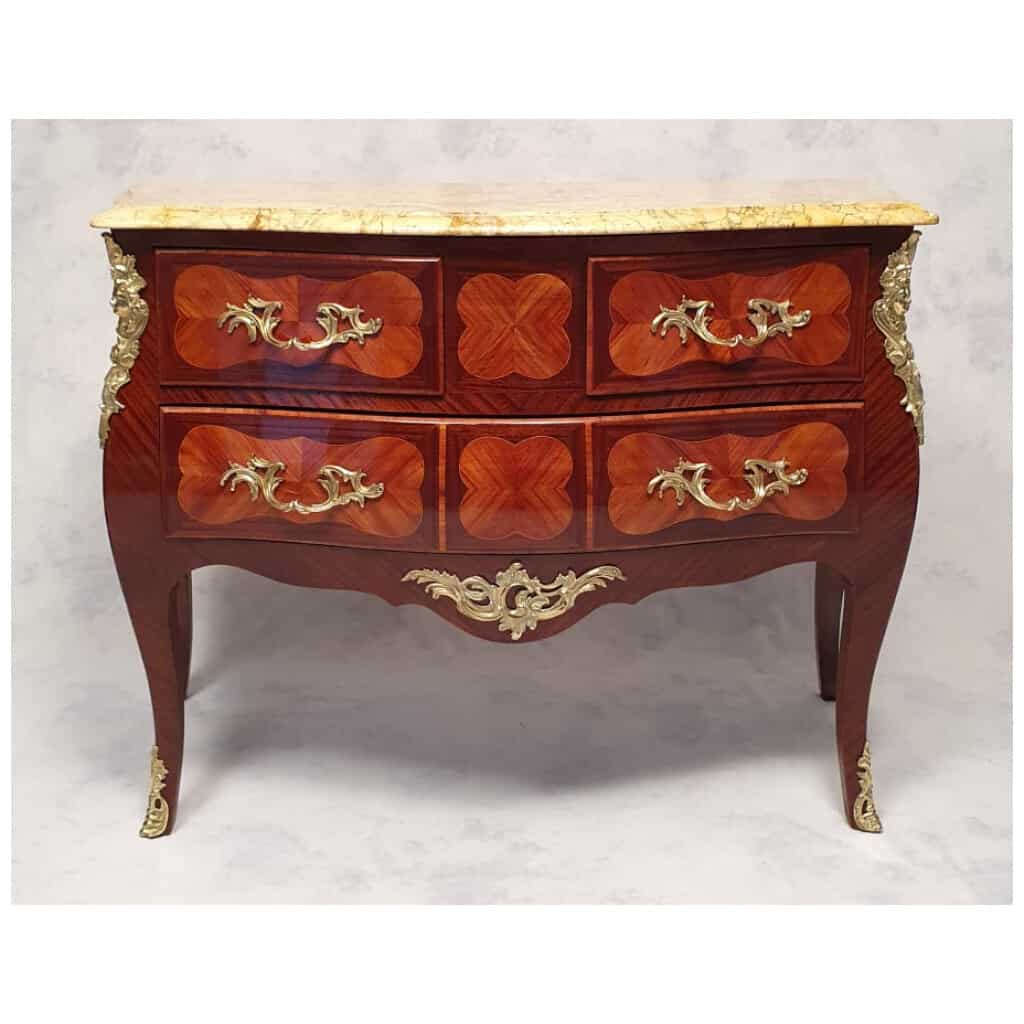 Commode Style Louis XV – Bois De Rose & Palissandre – 19ème 4